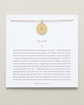 Pause Necklace - 14k Gold