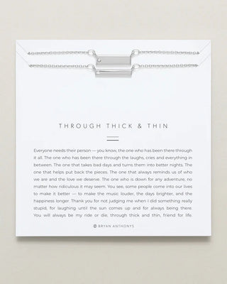 Through Thick and Thin Necklace Set - Silver