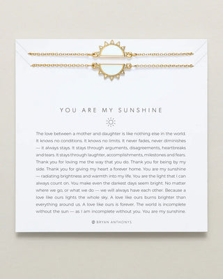 You are My Sunshine Necklace - 14k Gold / White