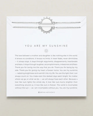 You are My Sunshine Necklace - 14k Silver / White