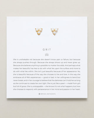 Grit Stud Earrings 14k gold