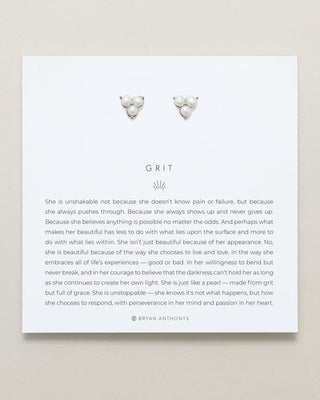 Grit Stud Earrings silver