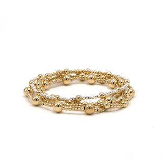 Malibu 2*4 14k Gold-Filled Beaded Bracelet