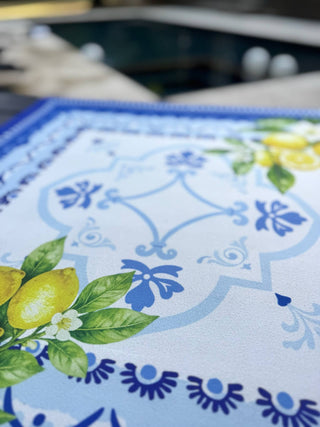 Amalfi Coast Mahjong Mat | Lemon Italy Mediterranean