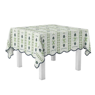 Laura Park Designs - Rosemary Stripe Lagoon Square Game Tablecloth