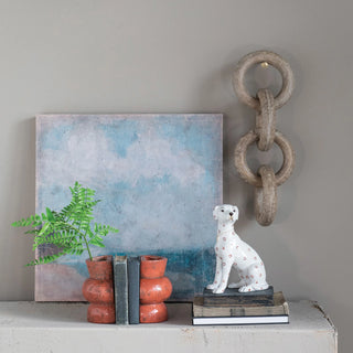 Hand-Painted Ceramic Dog