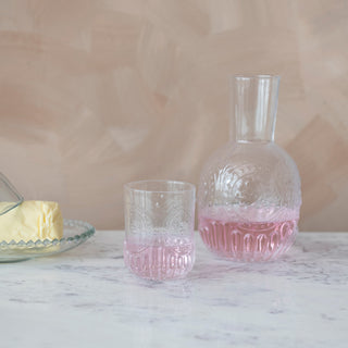 Embossed Glass Carafe