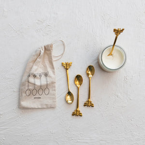 Brass Spoons with Bees