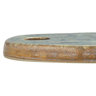 Stoneware Cheese/Serving Board with Leather Tie