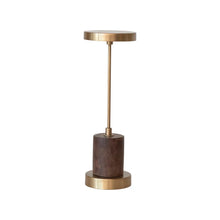 Metal and Mango Wood LED Adjustable Table Lamp