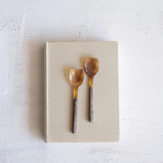 Natural Horn Spoon with Wood Handle