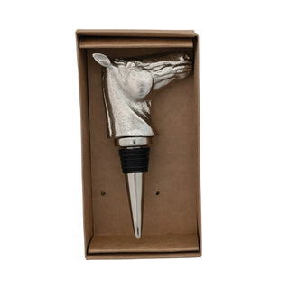 Aluminum and Stainless Dog and Horse Head Bottlestoppers