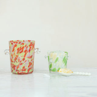 Confetti Glass Ice Bucket