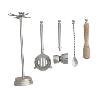 Stainless and Mango Wood Bar Tool Set