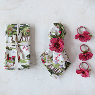 Cotton Printed Napkins - Set of 4