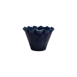 Decorative Stoneware Bowl/Planter with Ruffled Edge