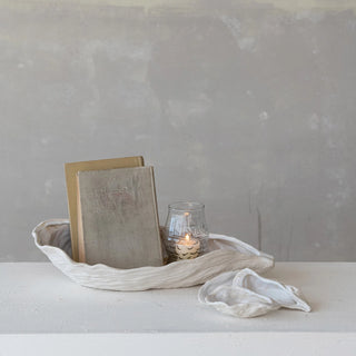 Stoneware Oyster Shell Bowl