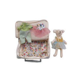 Suitcase Bed with Doll and Outfits