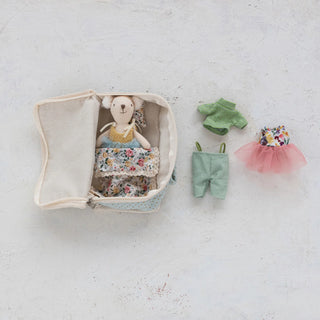 Suitcase Bed with Doll and Outfits