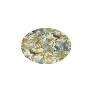 Stoneware Platter with Rainforest Botanicals