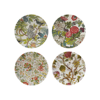 Stoneware Plate with Botanicals - 4 Styles