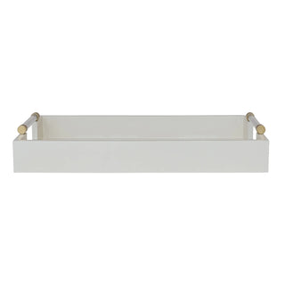 White Laquered Tray with Handles
