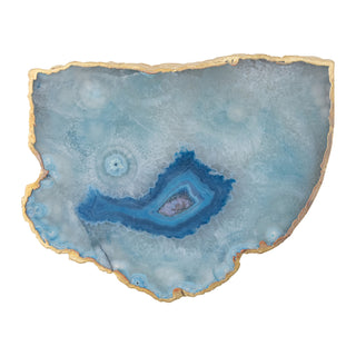 Agate Tray with Gold Edge