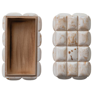 Ivory Marble Studded Box