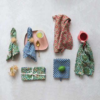 Cotton Printed Napkins, Set of 4
