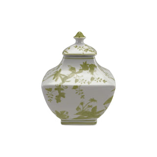 Hand-Painted Stoneware Botanical Jar