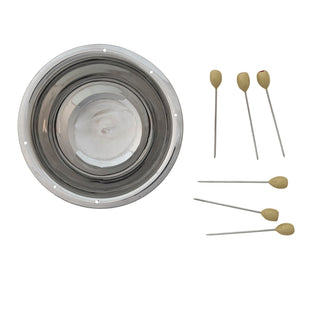 Olive Handled Stainless Steel Bowl