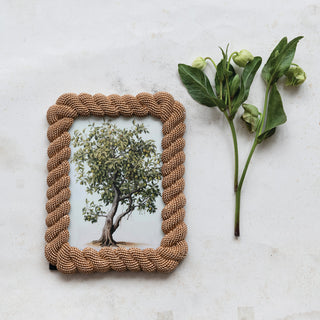 Gold Resin Rope Photo Frame