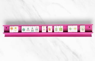 Wood Mahjong Racks & Pushers (Set of 4)