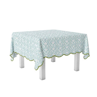 Laura Park Designs - Petite Frond Blue Square Game Tablecloth