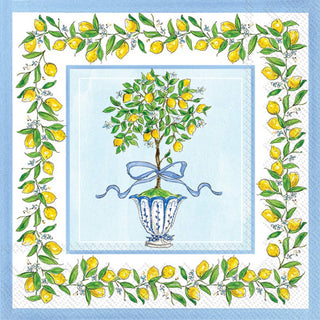Paper Cocktail Napkins Rosanne Beck Lemon Topiary