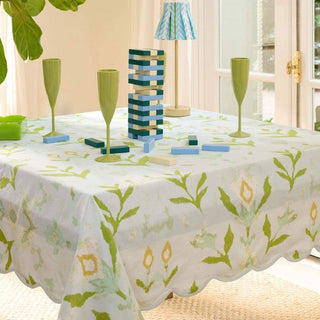 Laura Park Designs - Petal Garden Aqua Square Game Tablecloth