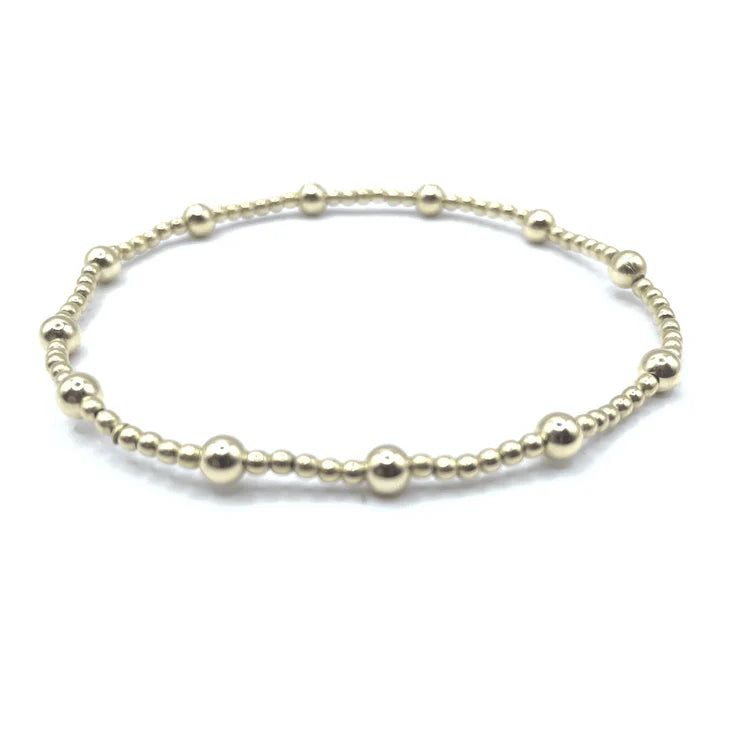 Karma 14k Gold Filled 2mm with 4mm Simple Stretch Bracelet