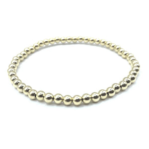 Karma 14k Gold Filled 4mm Simple Stretch Bracelet