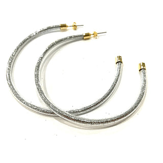 Jelly Hoop Earring - Silver Fleck