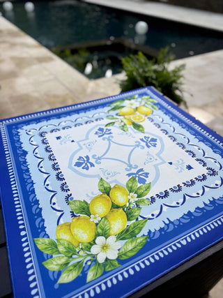 Amalfi Coast Mahjong Mat | Lemon Italy Mediterranean