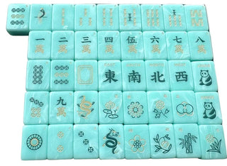 Tradewind Mahjong Tiles - Aqua