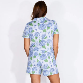 Hydrangea Blue Short Sleep Set