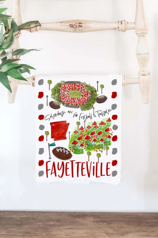 College Town Tea Towel
