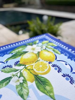 Amalfi Coast Mahjong Mat | Lemon Italy Mediterranean