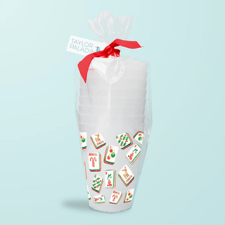 Holiday Mahjong Frosted Cup