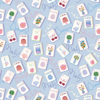 Pastel Blue Mahjong Mini Prosecco Wraps - 3 Pack