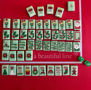 The Christmas Line Mahjong Tile Set