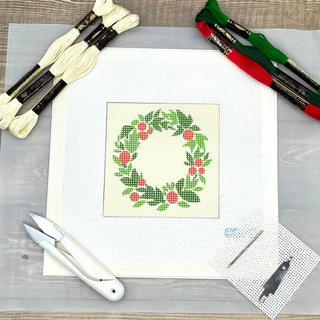 Christmas Wreath Needlepoint Kit