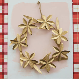 Round Metal Flowers Wreath