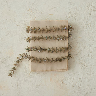 Faux Boxwood Garland with Glitter